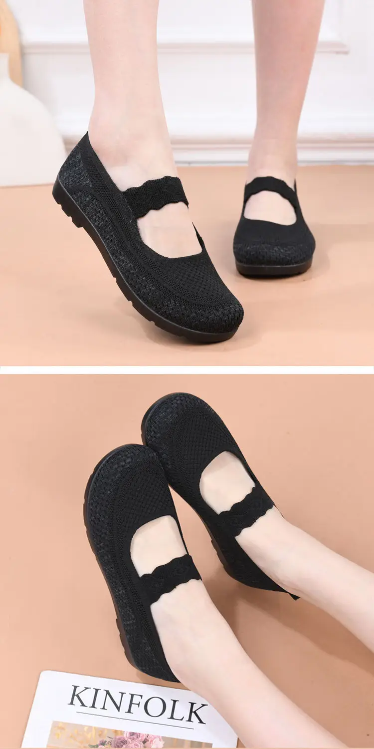 2025 Old Beijing Cloth Shoes Spring New Women's Shoes Flat Breathable Casual Shoes Women's Hollow Soft Sole Mom's Shoes — feature 16