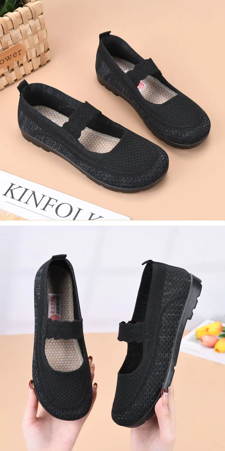 2025 Old Beijing Cloth Shoes Spring New Women's Shoes Flat Breathable Casual Shoes Women's Hollow Soft Sole Mom's Shoes — feature 17