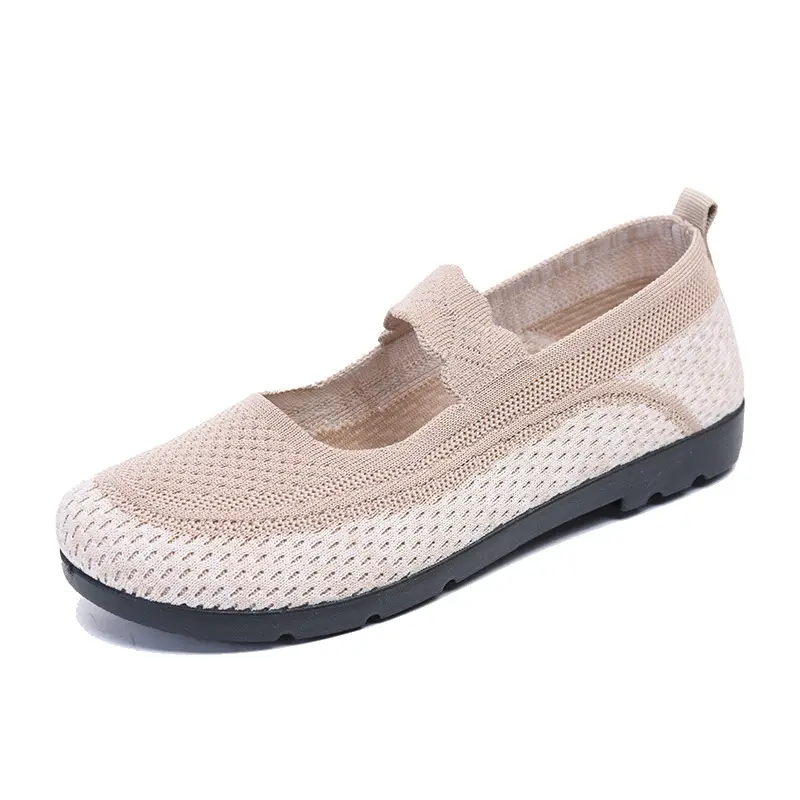 2025 Old Beijing Cloth Shoes Spring New Women's Shoes Flat Breathable Casual Shoes Women's Hollow Soft Sole Mom's Shoes - Image 2