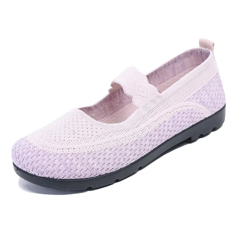 2025 Old Beijing Cloth Shoes Spring New Women's Shoes Flat Breathable Casual Shoes Women's Hollow Soft Sole Mom's Shoes - Image 3