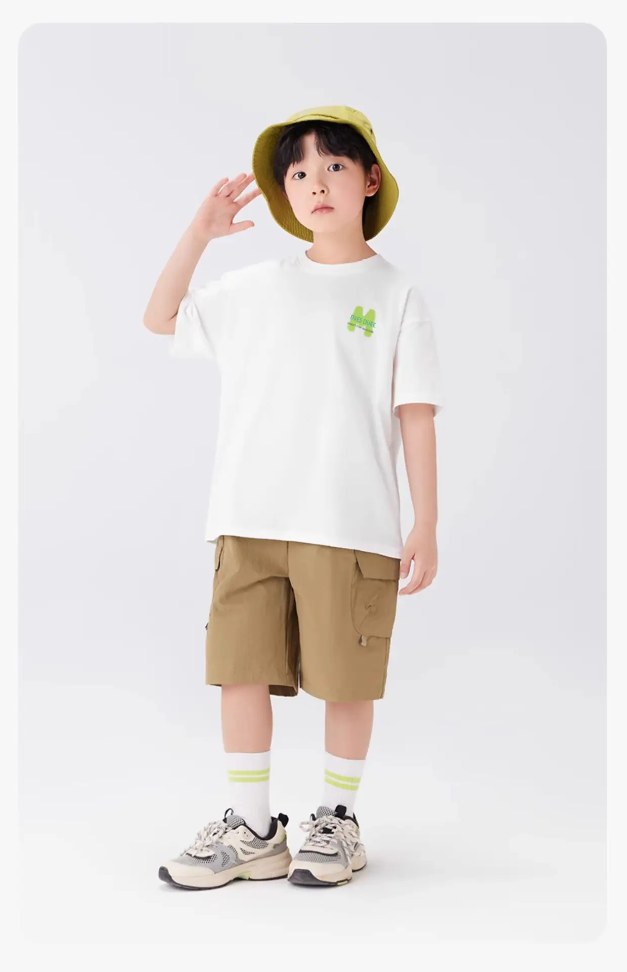 Kids Ball Fair T-Shirt White Green Cotton Summer — feature 11