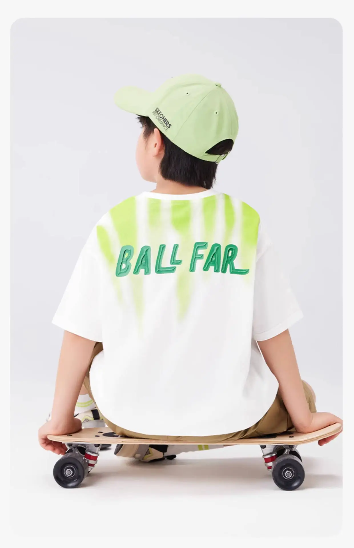 Kids Ball Fair T-Shirt White Green Cotton Summer — feature 12
