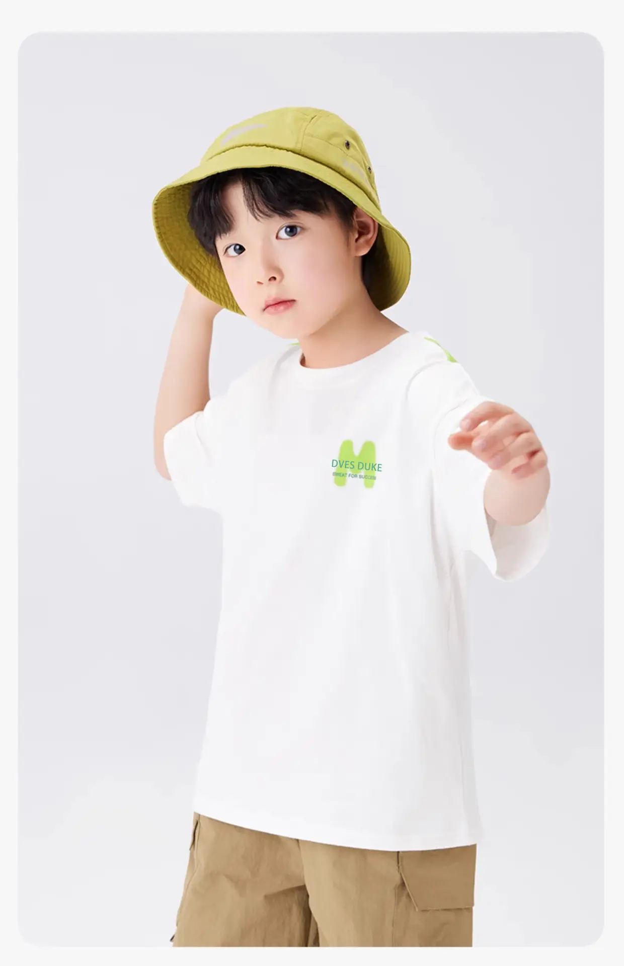 Kids Ball Fair T-Shirt White Green Cotton Summer — feature 13