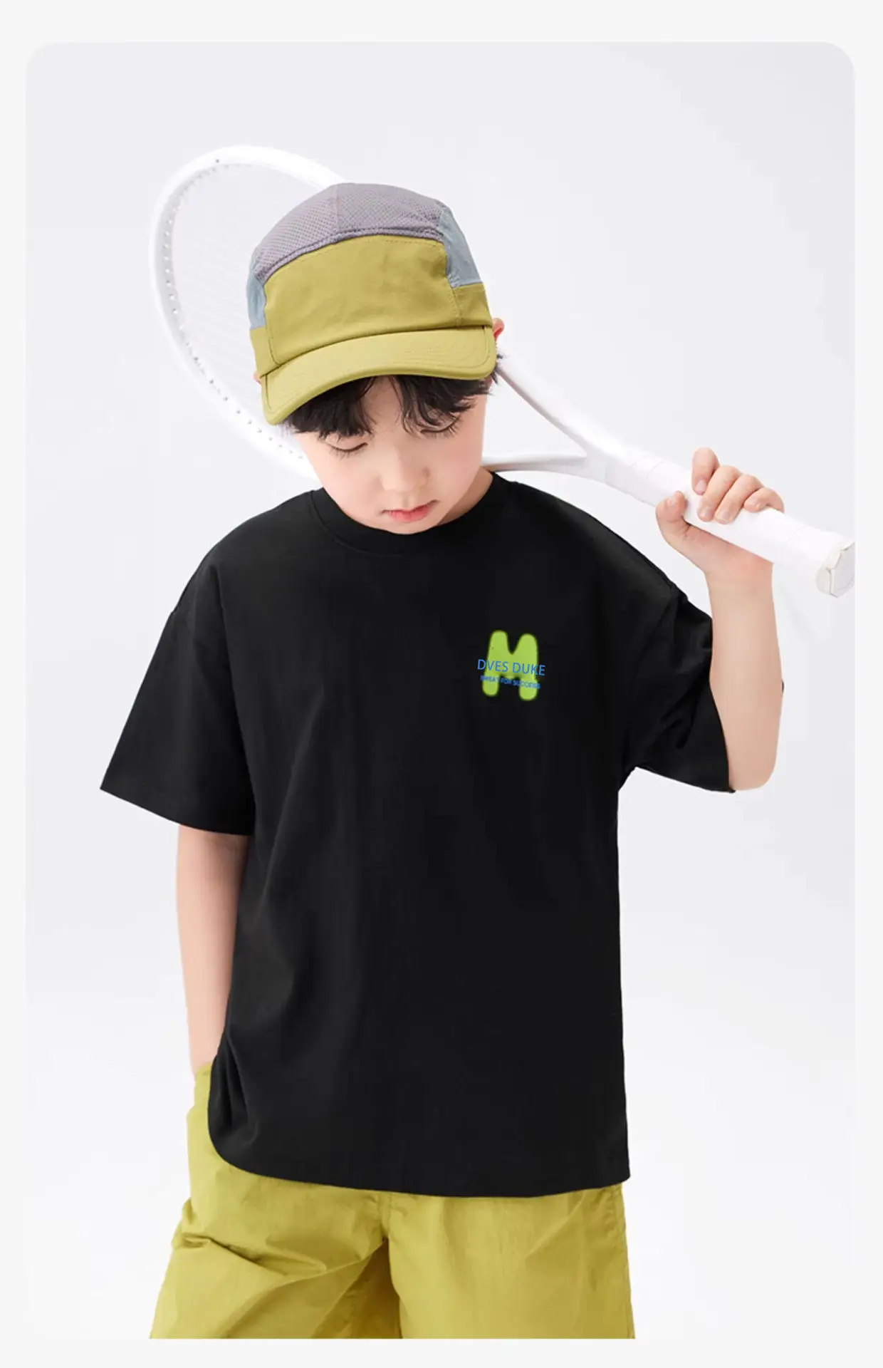 Kids Ball Fair T-Shirt White Green Cotton Summer — feature 17