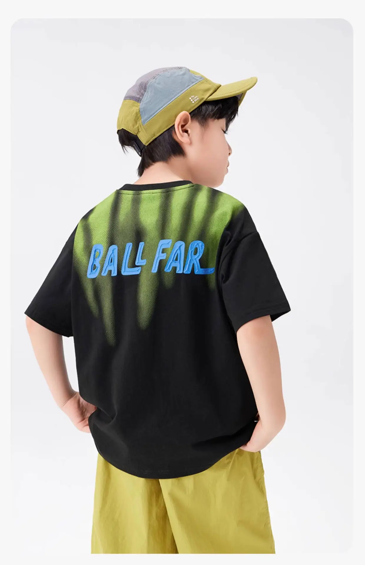 Kids Ball Fair T-Shirt White Green Cotton Summer — feature 18