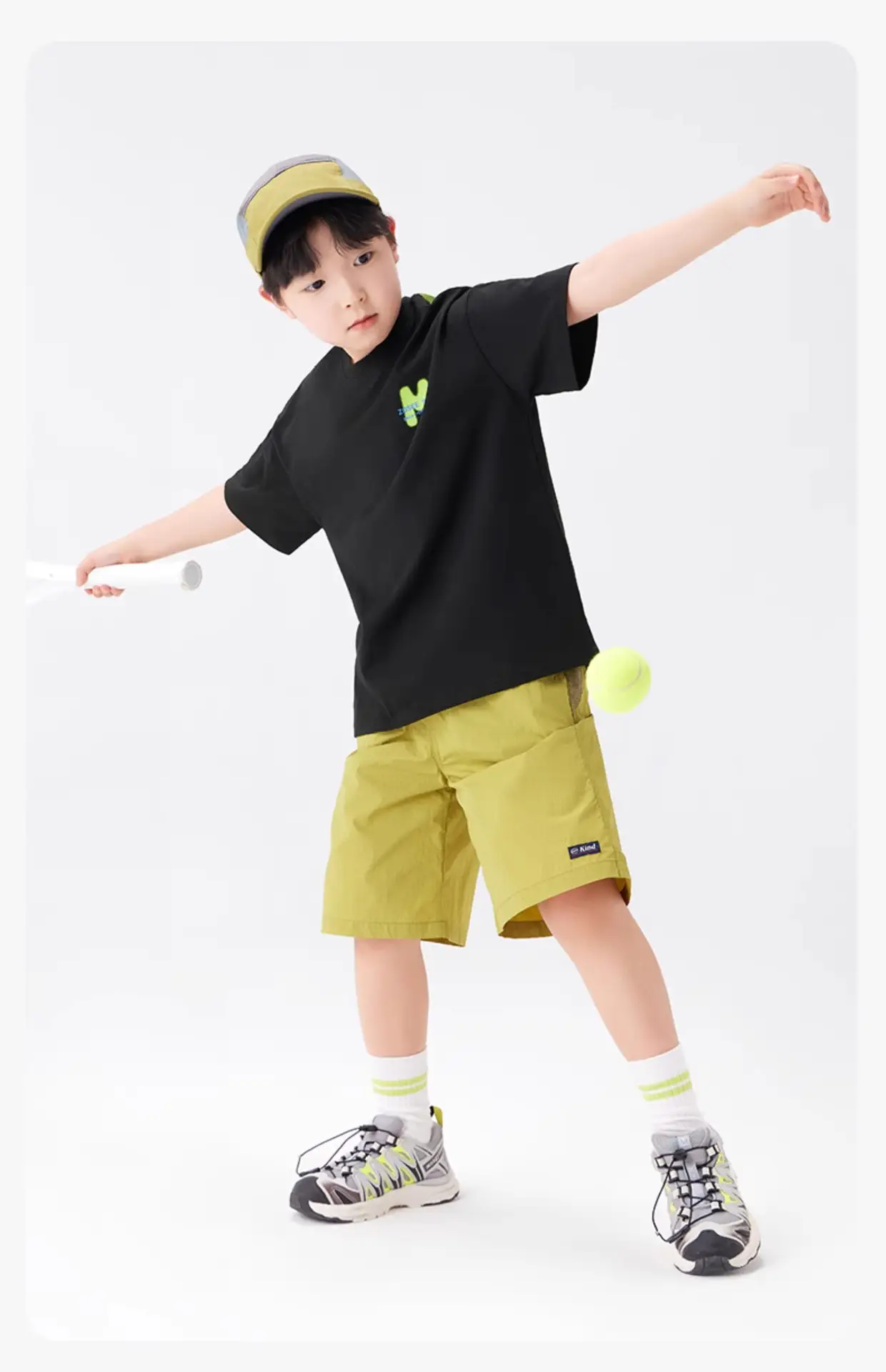 Kids Ball Fair T-Shirt White Green Cotton Summer — feature 19