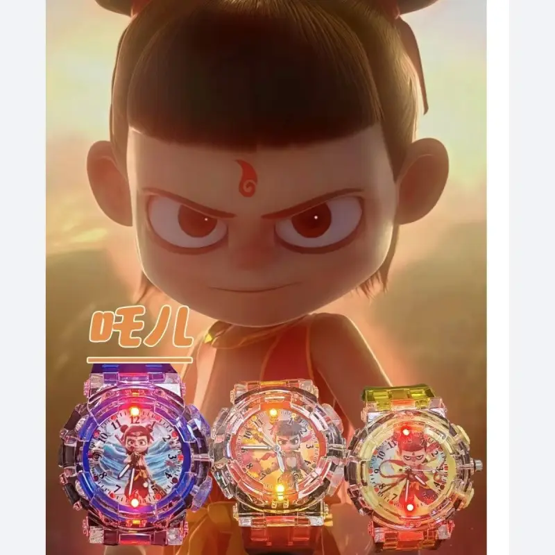Ao Bing Nezha Luminous Cartoon Watch for Kids