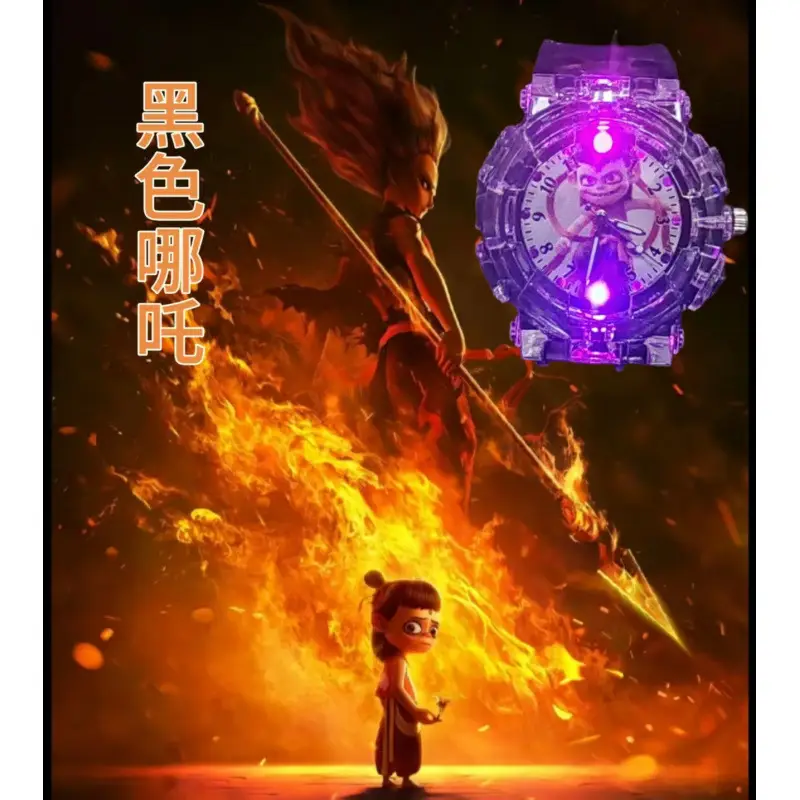 Ao Bing Nezha Luminous Cartoon Watch for Kids
