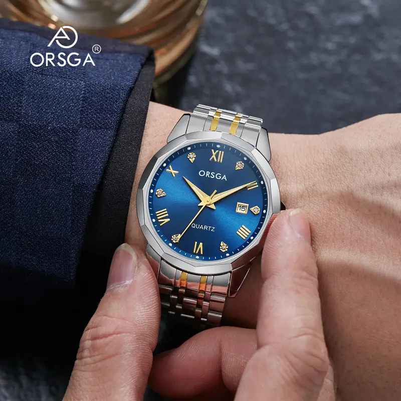 Orsga Gold Roman Dial Quartz Watch for Men - Image 29