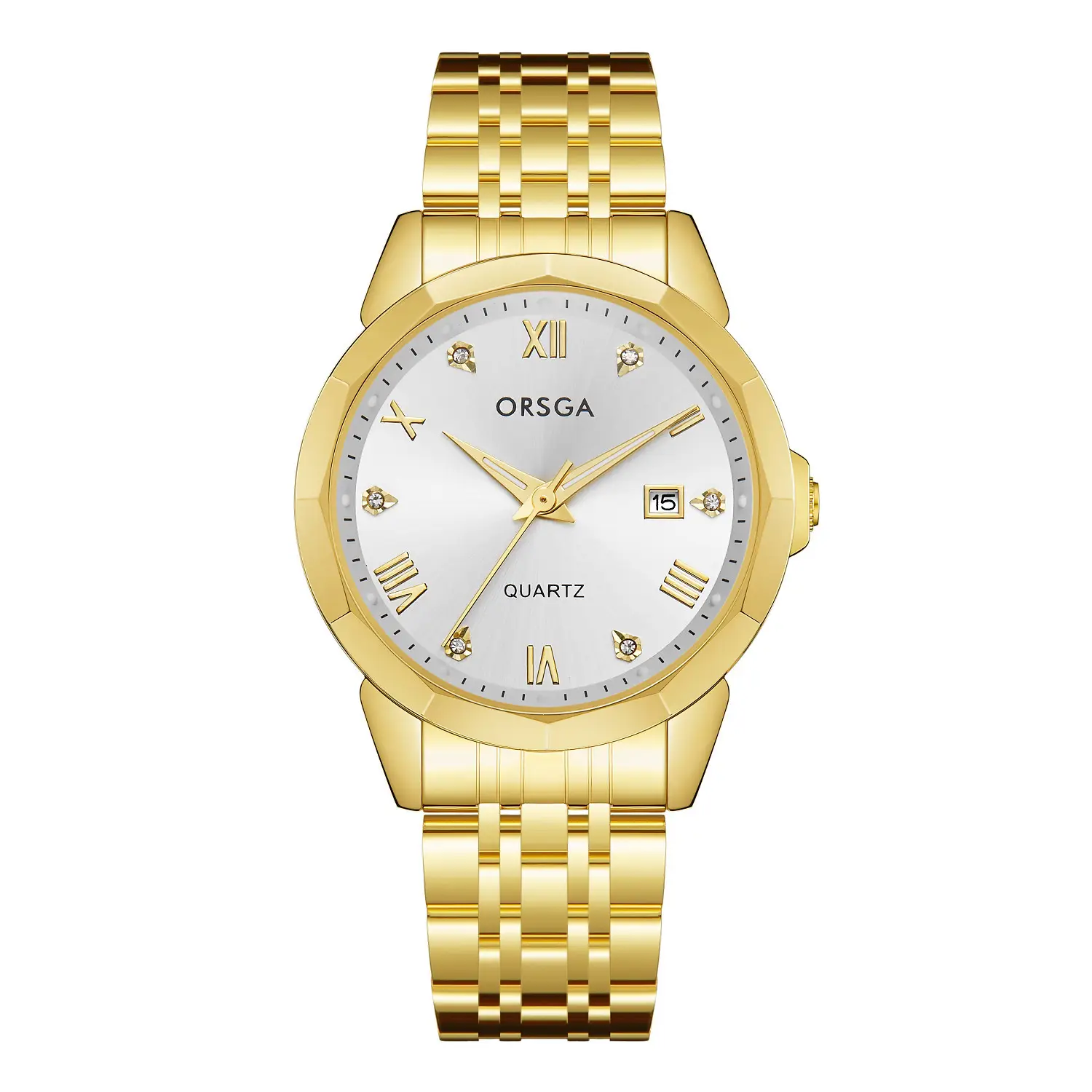 Orsga Gold Roman Dial Quartz Watch for Men - Image 11