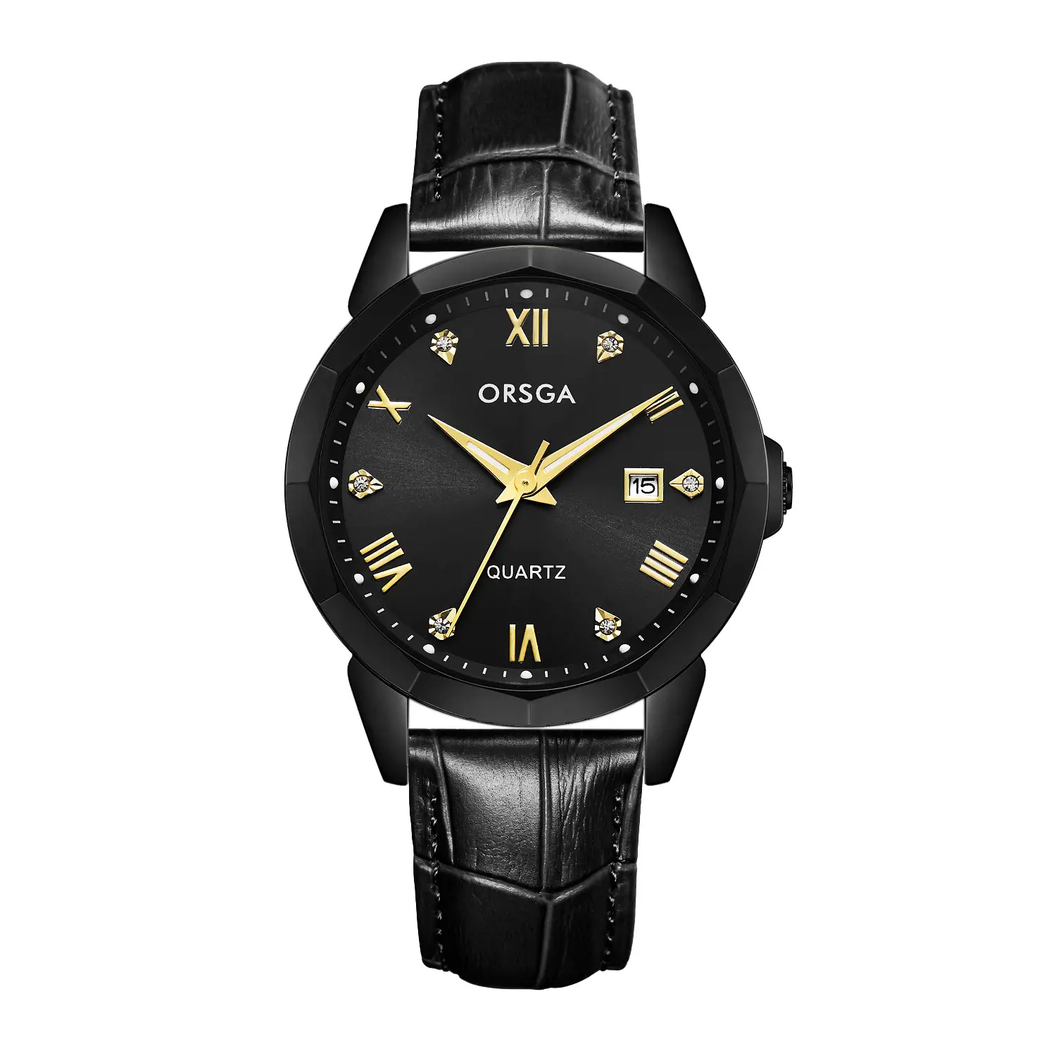 Orsga Gold Roman Dial Quartz Watch for Men - Image 13