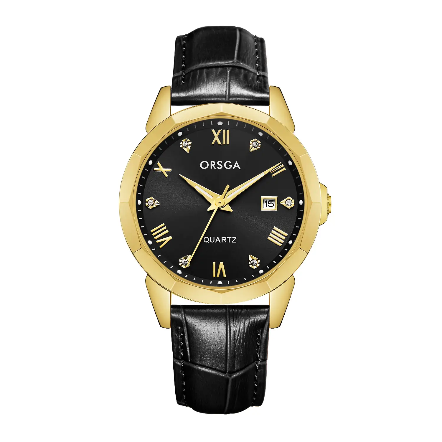 Orsga Gold Roman Dial Quartz Watch for Men - Image 21