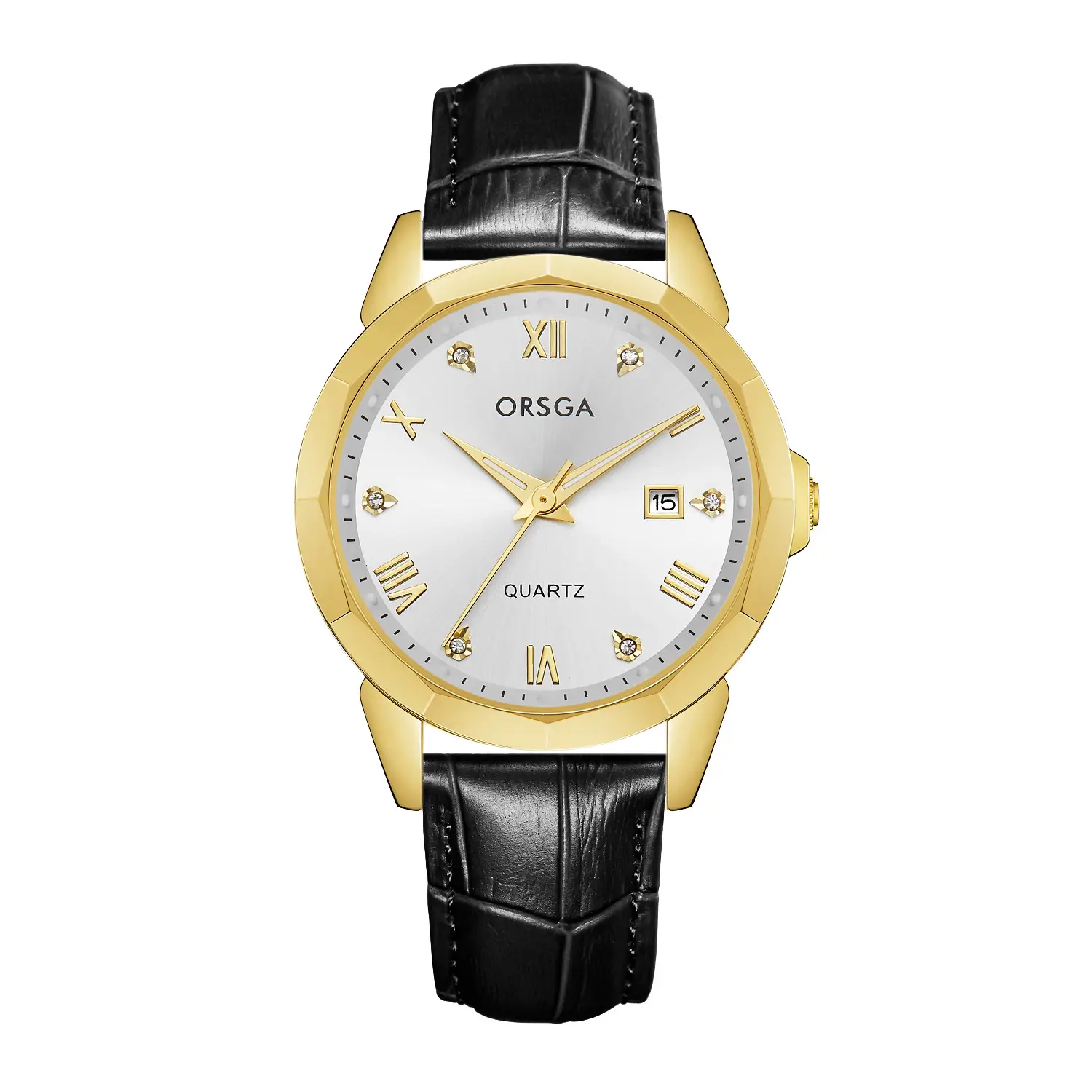 Orsga Gold Roman Dial Quartz Watch for Men - Image 24