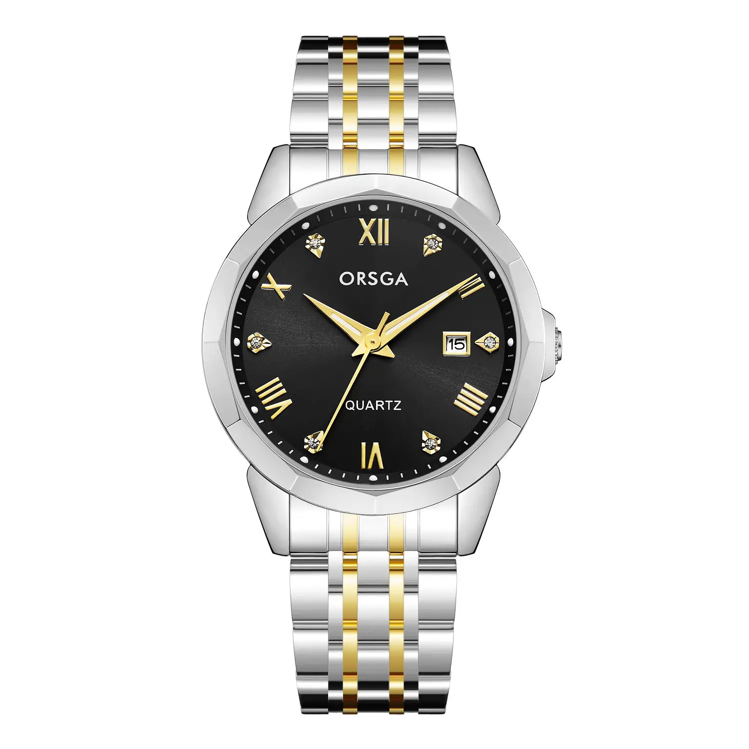 Orsga Gold Roman Dial Quartz Watch for Men - Image 4