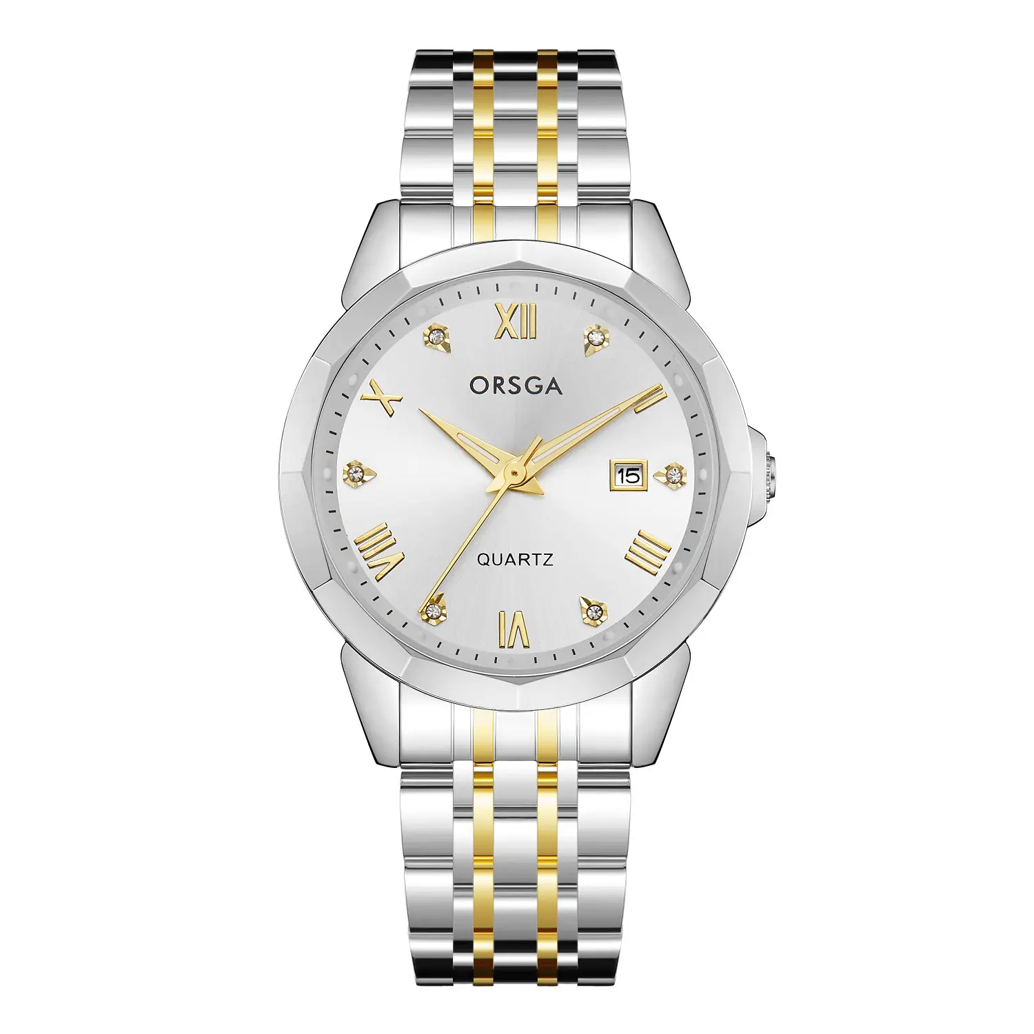 Orsga Gold Roman Dial Quartz Watch for Men - Image 5