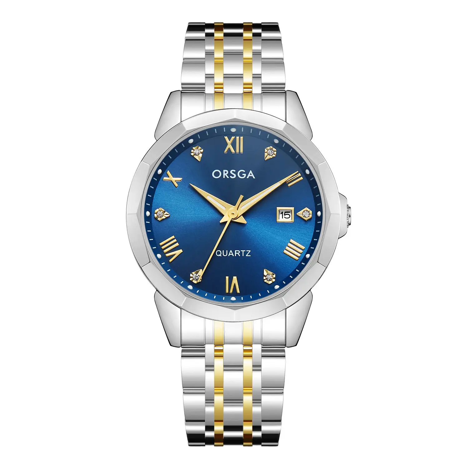 Orsga Gold Roman Dial Quartz Watch for Men - Image 6
