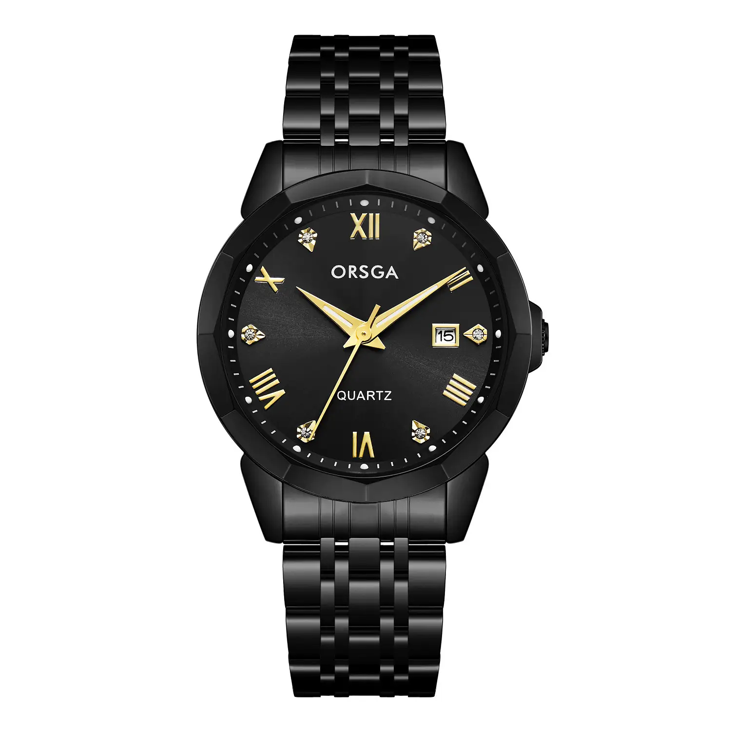 Orsga Gold Roman Dial Quartz Watch for Men - Image 7