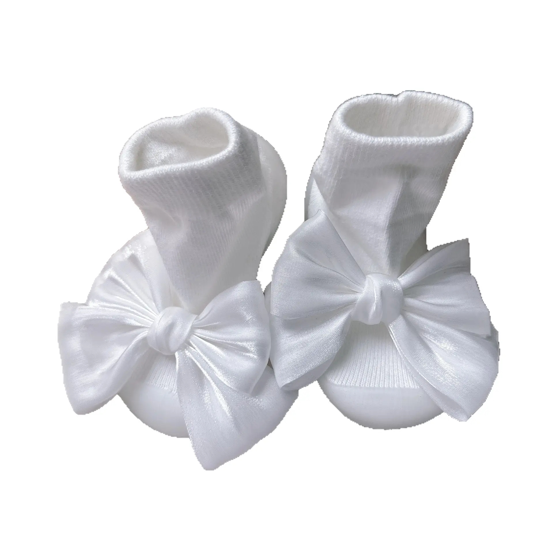 Toddler Bow Baby Shoes Grey Soft Bottom - Image 5