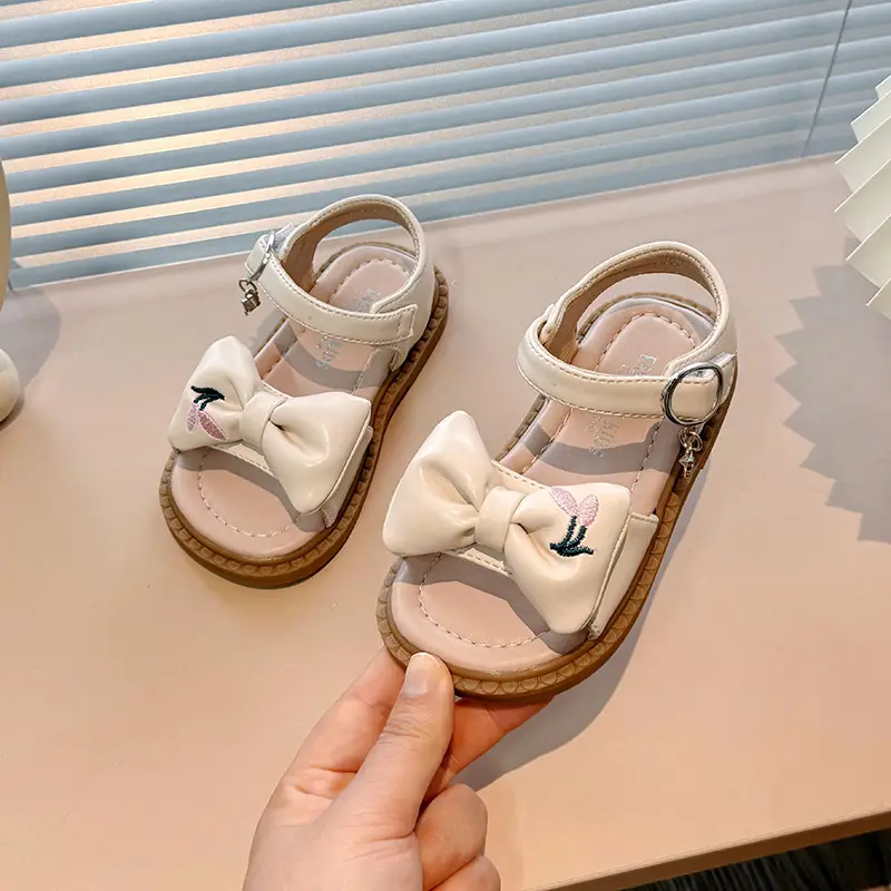 Children Korean Bow Sandals 2025 Summer