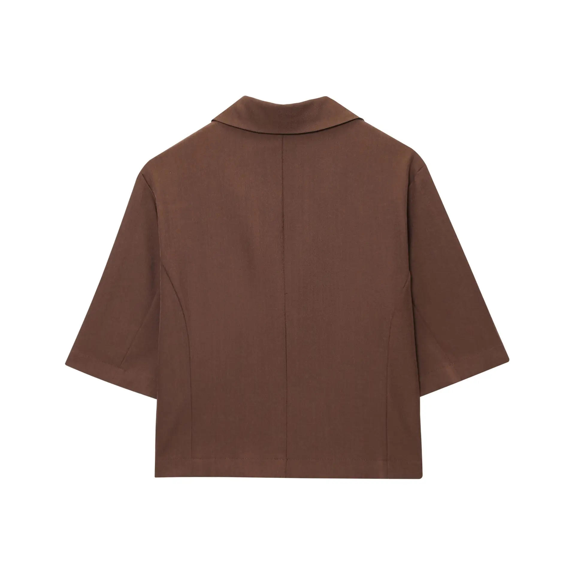 Brown Drawstring Shorts with Beaded Belt for Men - Image 4