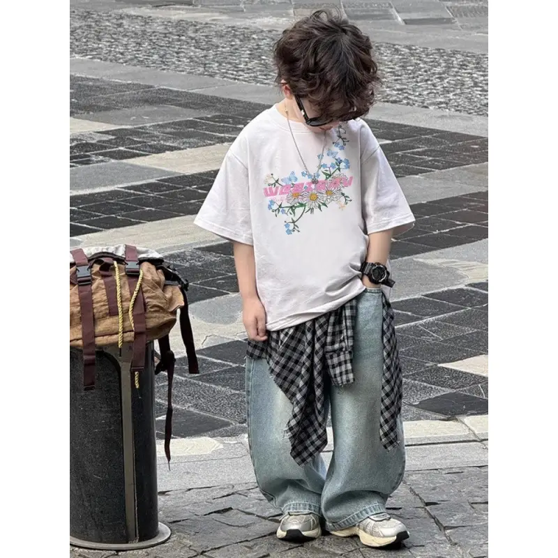 Pure Cotton Boys T-Shirt Short Sleeve Cartoon Top Summer Wear - Image 5