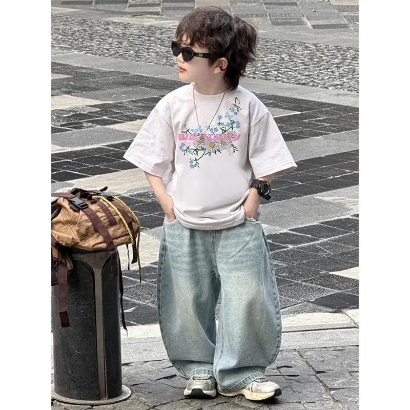Pure Cotton Boys T-Shirt Short Sleeve Cartoon Top Summer Wear — feature 3