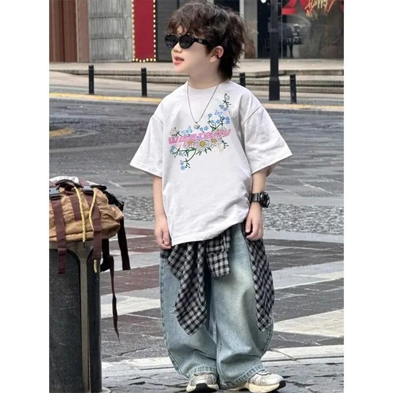 Pure Cotton Boys T-Shirt Short Sleeve Cartoon Top Summer Wear — feature 5
