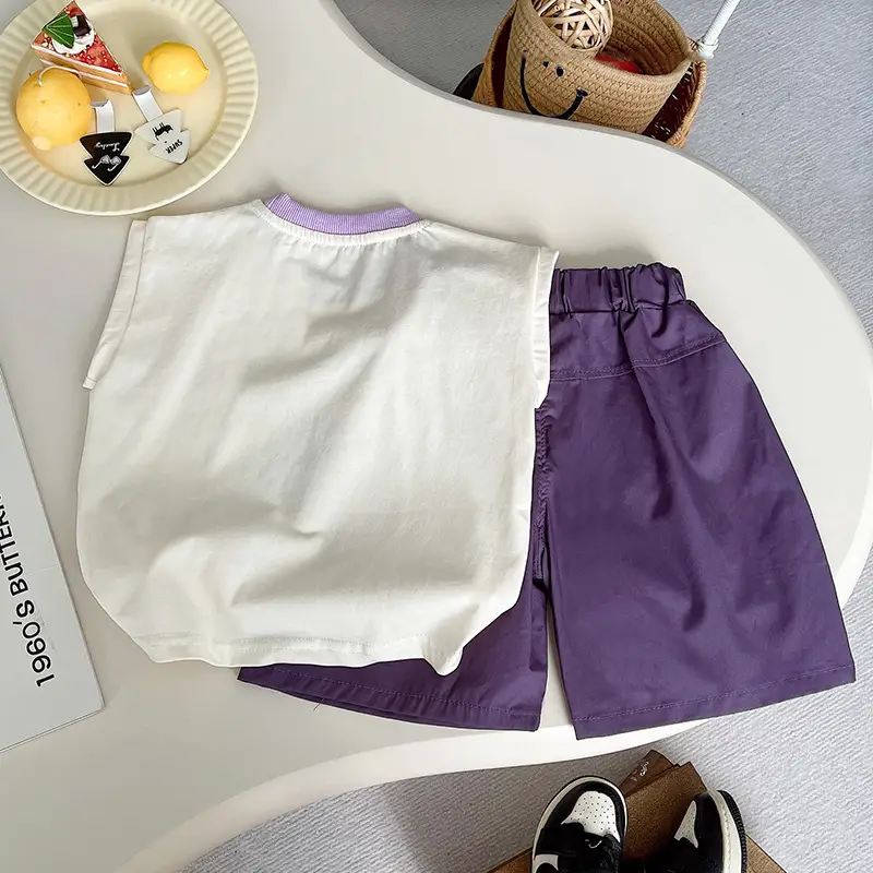 Boys Cartoon Car Vest Sleeveless Summer T-Shirt - Image 2