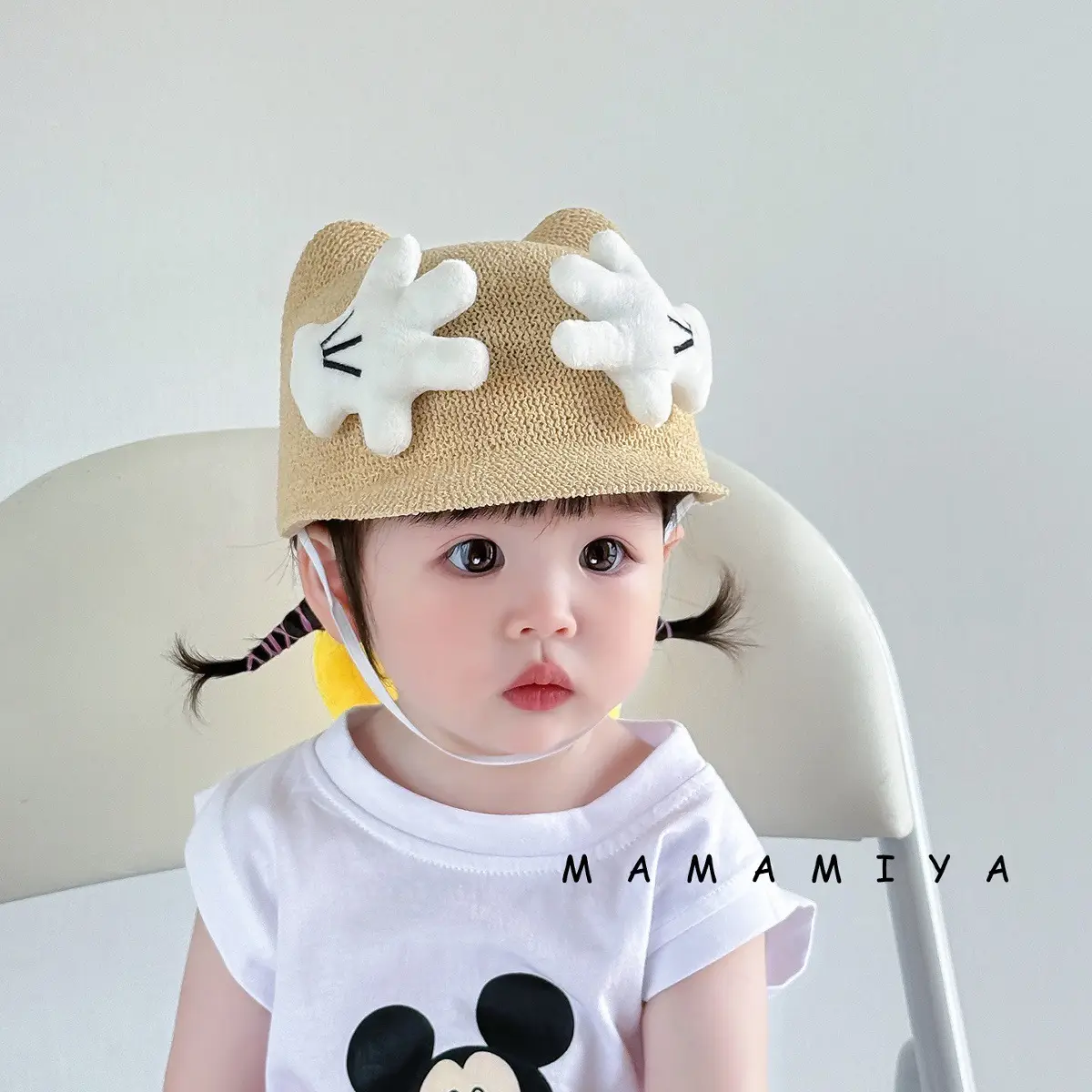 Baby Minnie Bow Hat for Girls Summer Sun Protection - Image 3