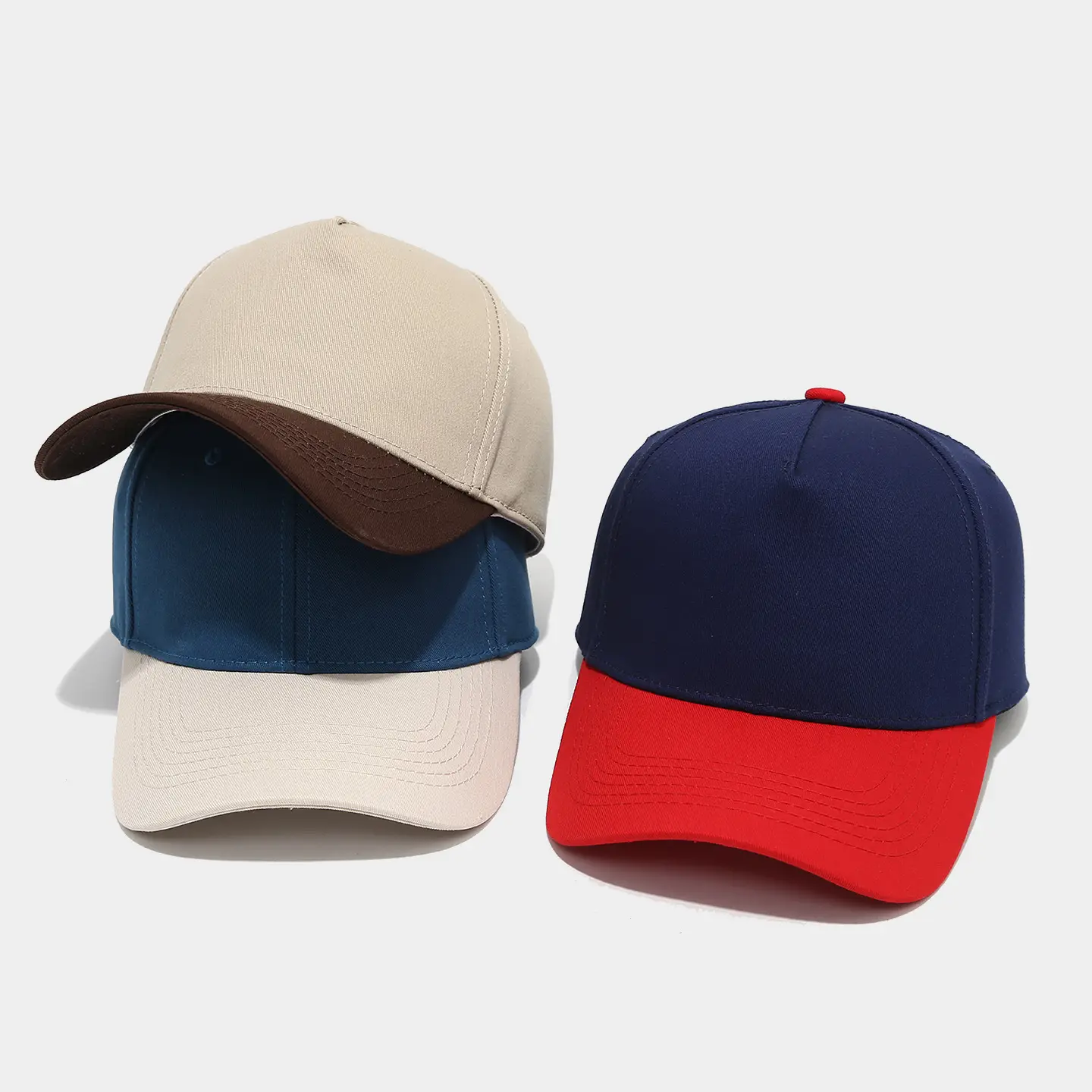 Pure Cotton Baseball Cap Blue White Men Women - Image 13