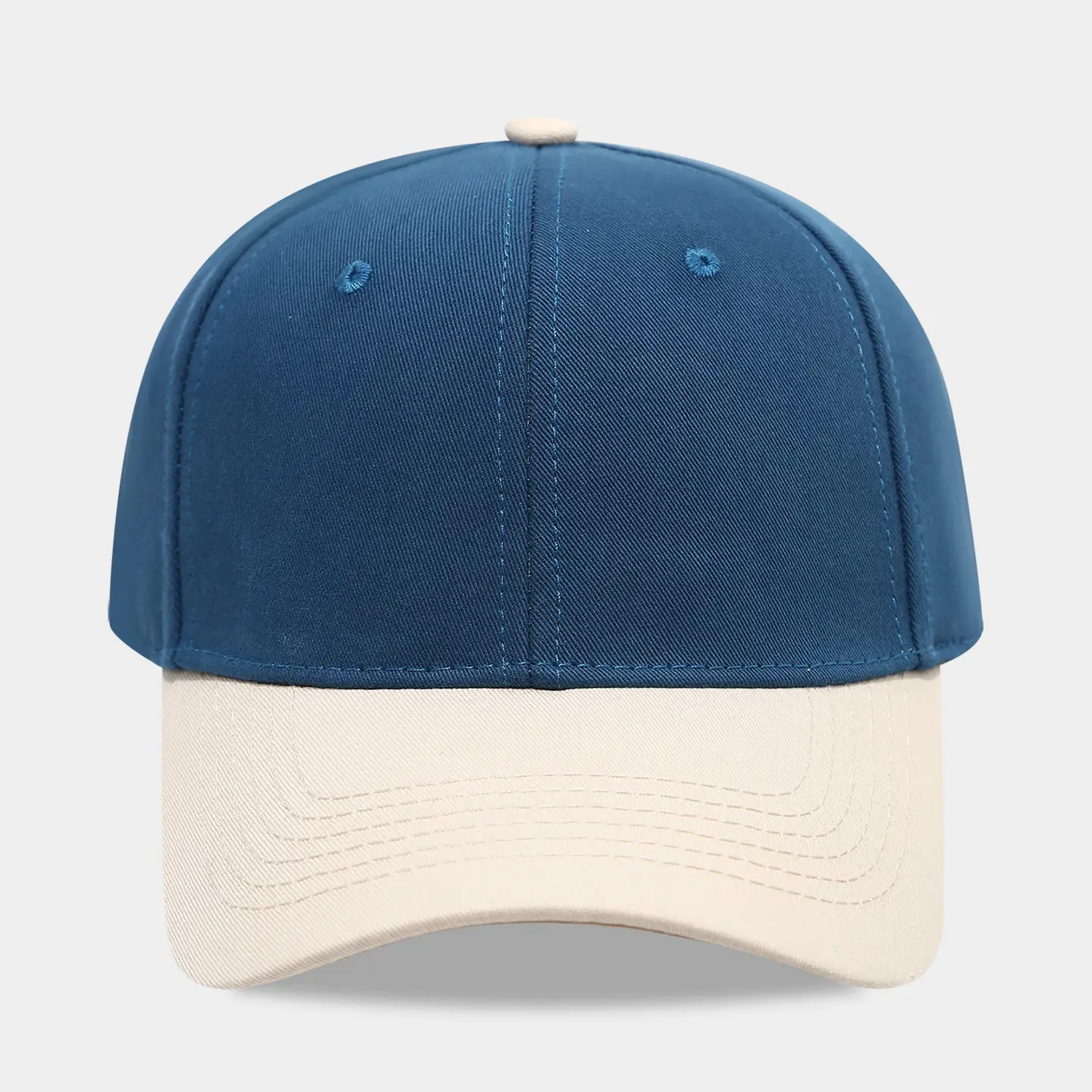 Pure Cotton Baseball Cap Blue White Men Women - Image 10
