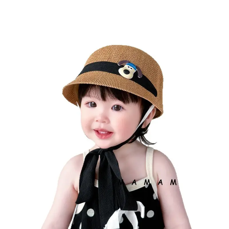 Children's Cartoon Straw Hat with Duck Design - Image 8