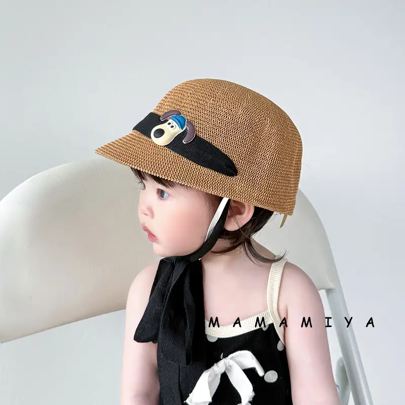 Children's Cartoon Straw Hat with Duck Design — feature 3