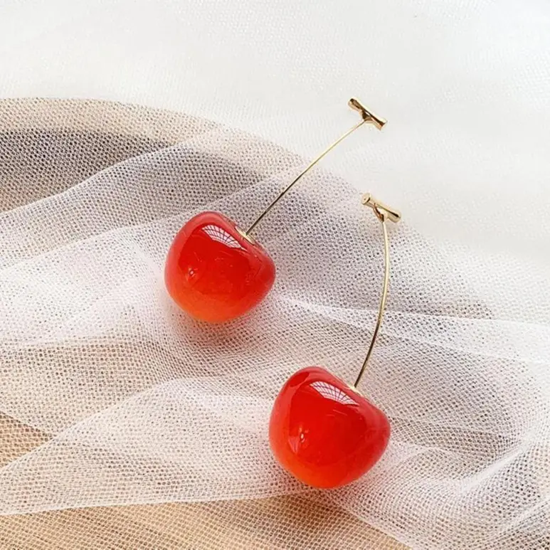 2026 New Cherry Earrings with a Sweet and Stylish Vibe, Versatile for Everyday Wear, Unique and Trendy Design for Women, Ins-Style Niche Fashion Earrings