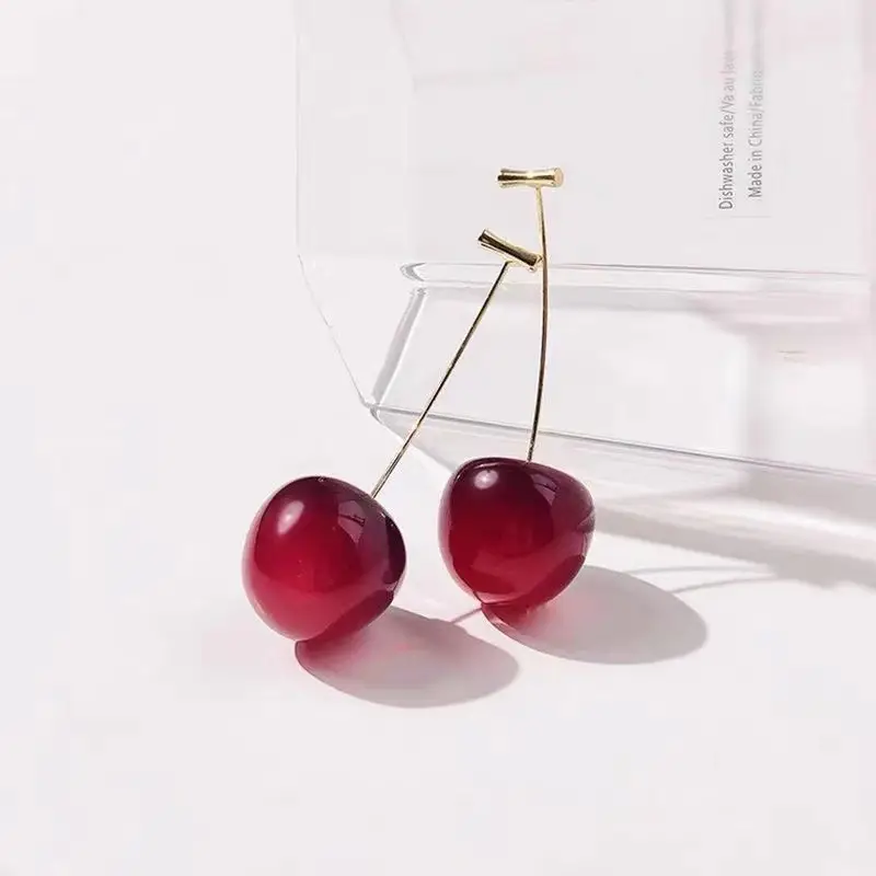 2026 New Cherry Earrings with a Sweet and Stylish Vibe, Versatile for Everyday Wear, Unique and Trendy Design for Women, Ins-Style Niche Fashion Earrings