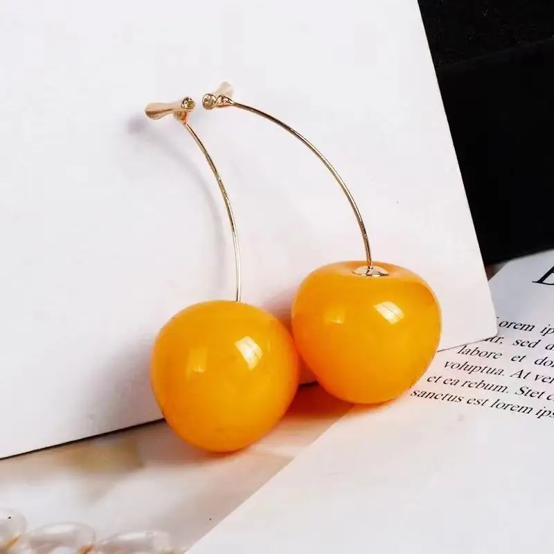 2026 New Cherry Earrings with a Sweet and Stylish Vibe, Versatile for Everyday Wear, Unique and Trendy Design for Women, Ins-Style Niche Fashion Earrings