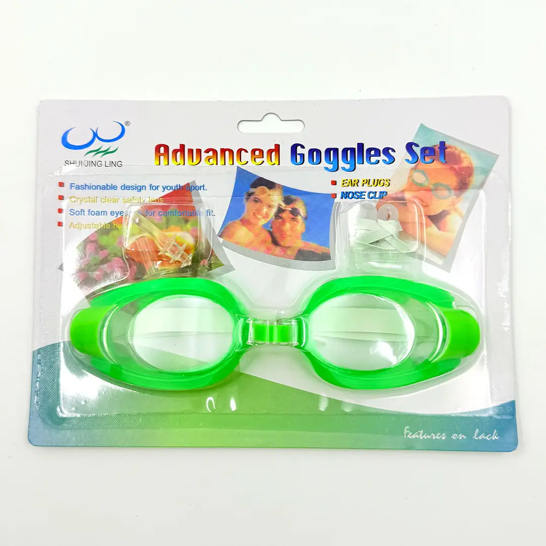 Adult Swimming Goggles for Men and Women, Flat, Fashionable, High-Definition, Waterproof, with Earplugs, Integrated Anti-Fog Swimming Goggles Manufacturer Wholesale