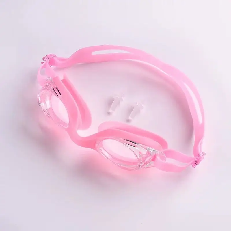 Adult Swimming Goggles for Men and Women, Flat, Fashionable, High-Definition, Waterproof, with Earplugs, Integrated Anti-Fog Swimming Goggles Manufacturer Wholesale