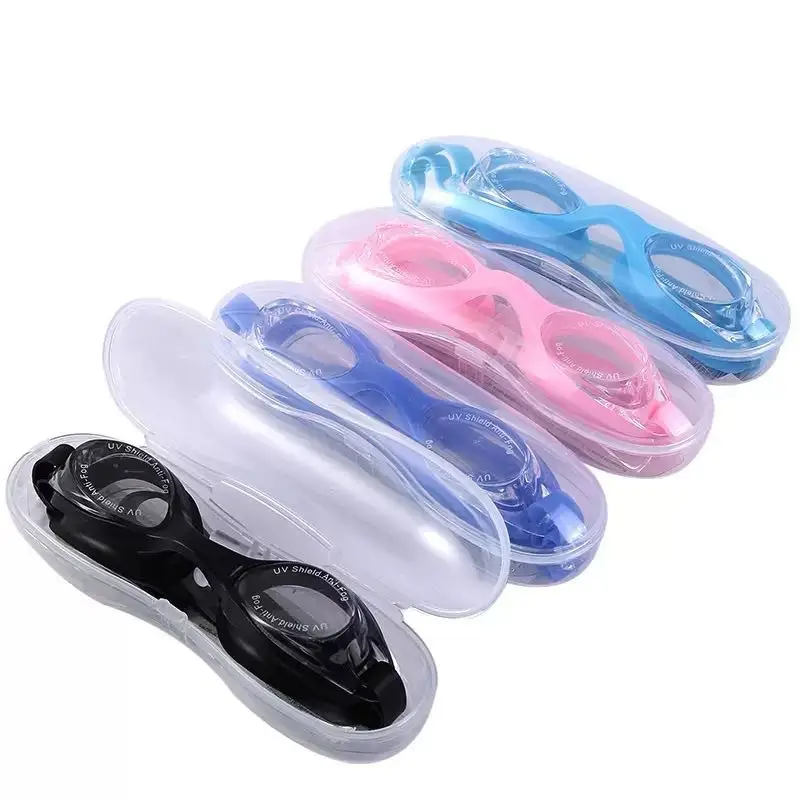 Adult Swimming Goggles for Men and Women, Flat, Fashionable, High-Definition, Waterproof, with Earplugs, Integrated Anti-Fog Swimming Goggles Manufacturer Wholesale
