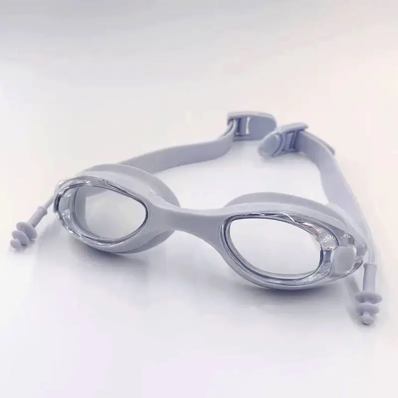 Adult Swimming Goggles for Men and Women, Flat, Fashionable, High-Definition, Waterproof, with Earplugs, Integrated Anti-Fog Swimming Goggles Manufacturer Wholesale