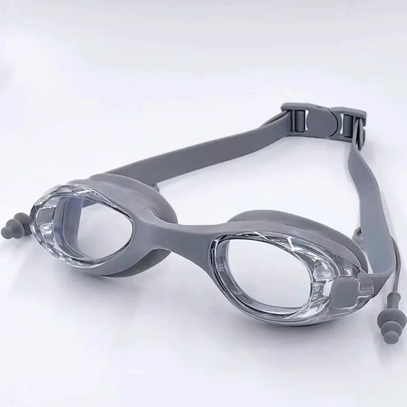 Adult Swimming Goggles for Men and Women, Flat, Fashionable, High-Definition, Waterproof, with Earplugs, Integrated Anti-Fog Swimming Goggles Manufacturer Wholesale