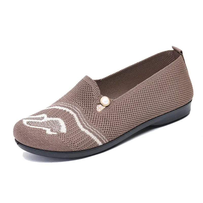 Summer New Style Mesh Casual Versatile Slip-On Old Beijing Cloth Shoes Breathable Soft Sole Comfortable Flat Shoes Mom Shoes - Image 5