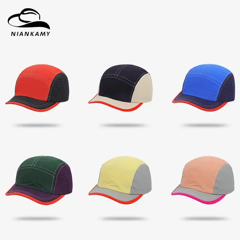 Men's Red Black Checkered Baseball Cap with Adjustable Buckle - Image 6