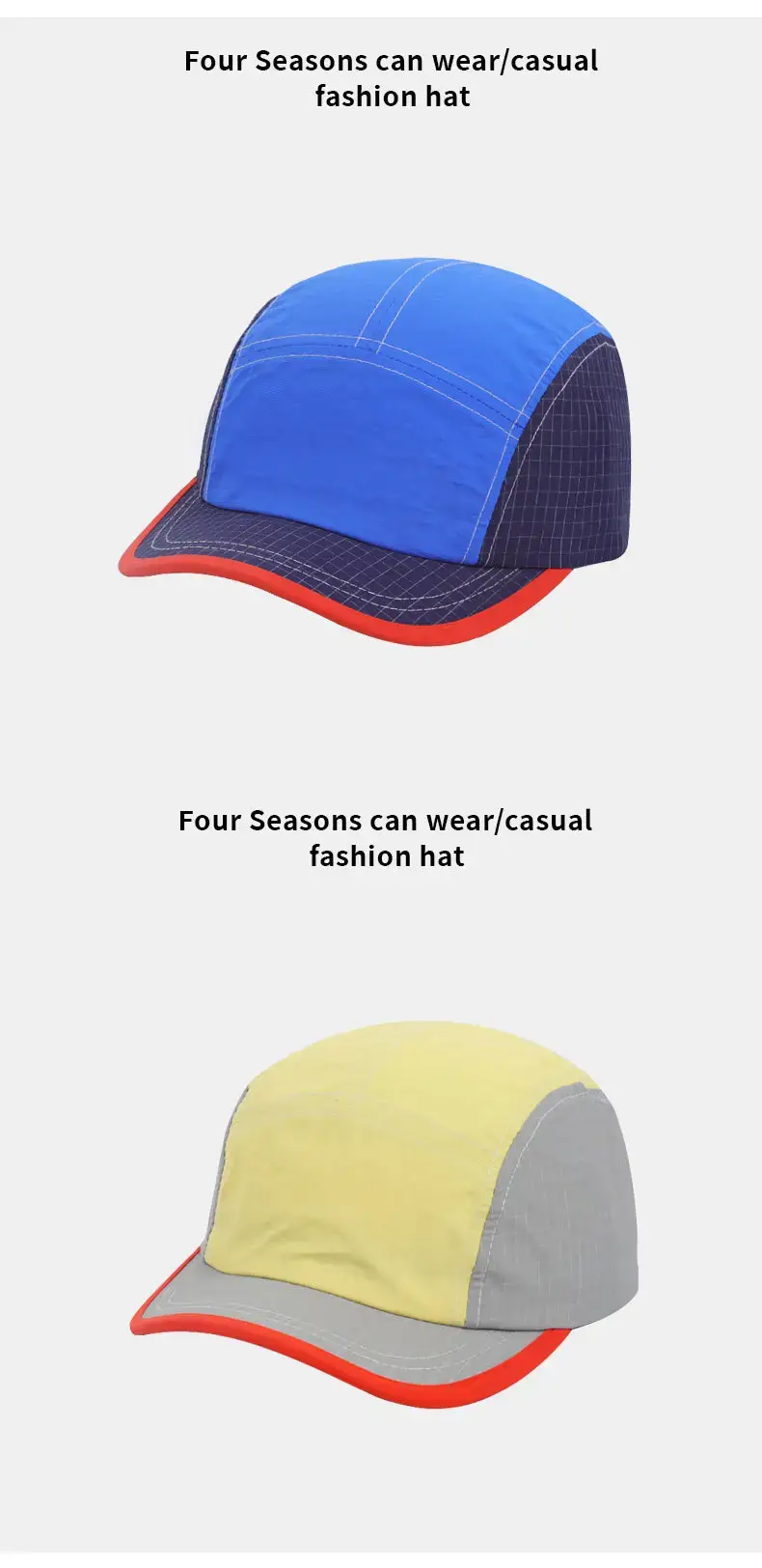Men's Red Black Checkered Baseball Cap with Adjustable Buckle — feature 11