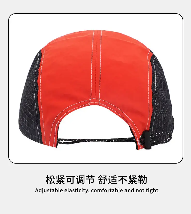 Men's Red Black Checkered Baseball Cap with Adjustable Buckle — feature 15
