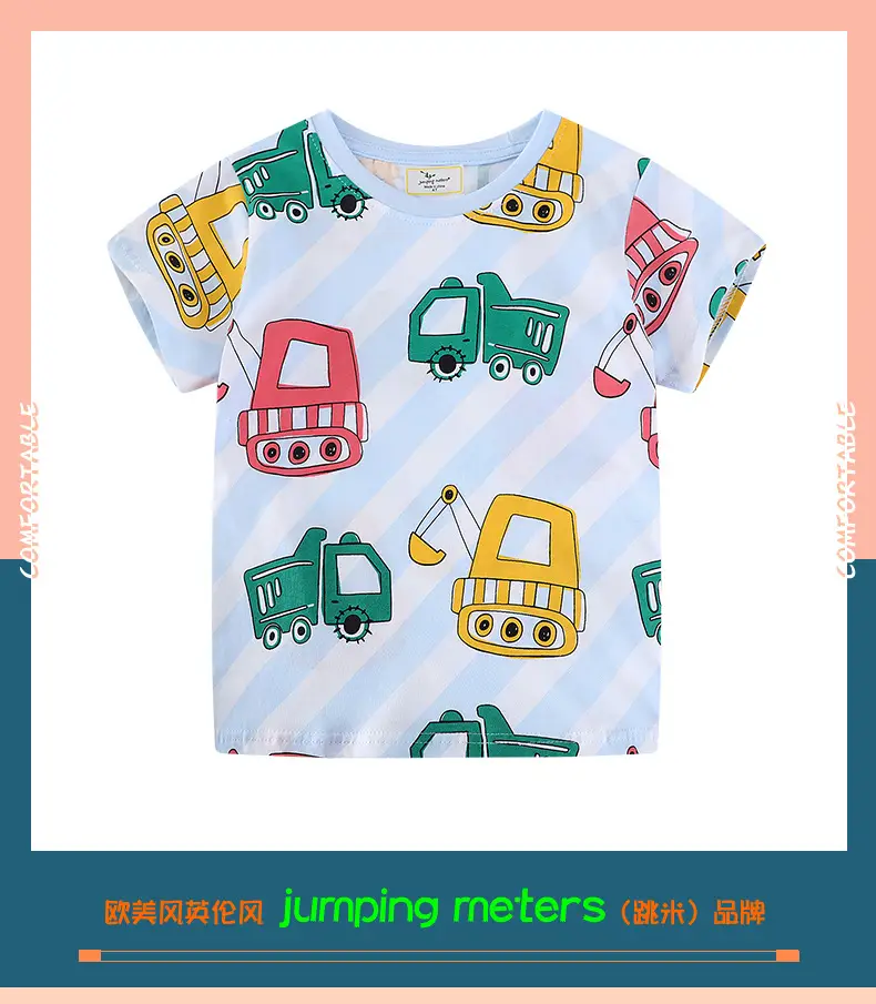 Kids Cartoon Truck T-Shirt Cotton Summer Boys — feature 2