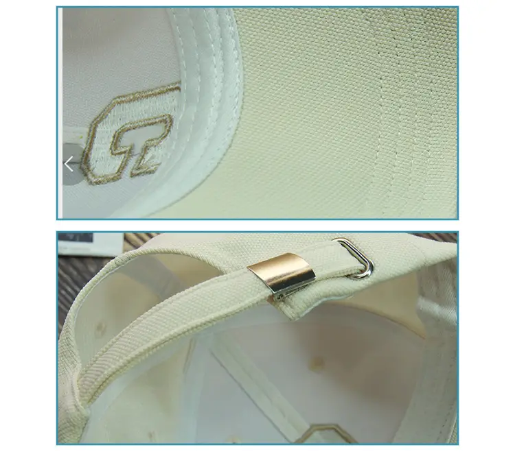 Women's White CG Embroidered Baseball Cap — feature 6