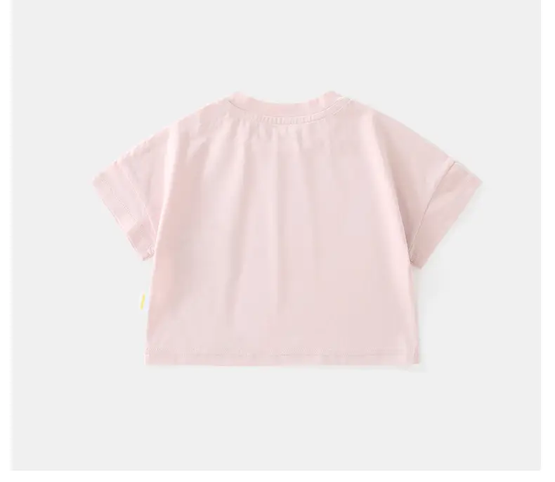 Korean Style Thin Baby T-Shirt Pink Summer — feature 35