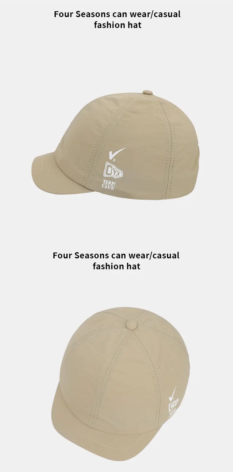 Men Black Peaked Cap with 3cm Brim & Durable Fabric — feature 13