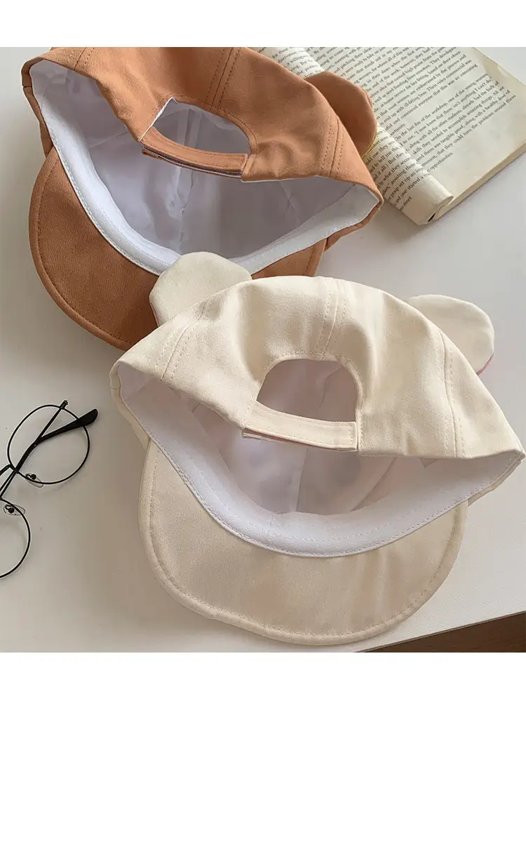 Japanese Style Cute Bear Flip-Brim Cap for Women — feature 12